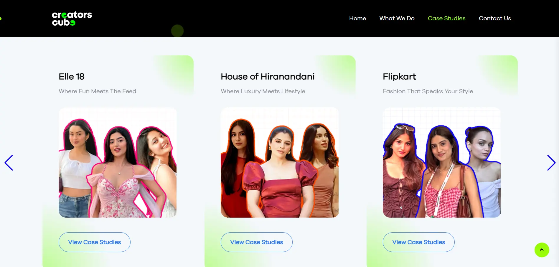 Creators Cube Project Website Design Preview 3