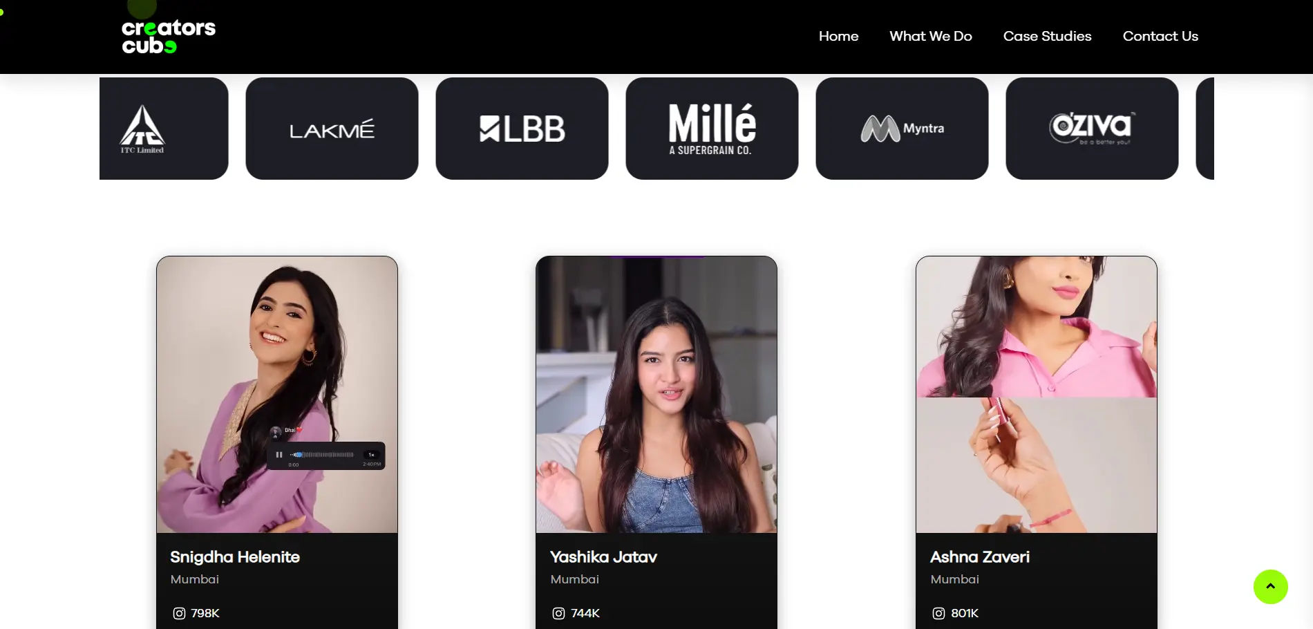 Creators Cube Project Website Design Preview 4