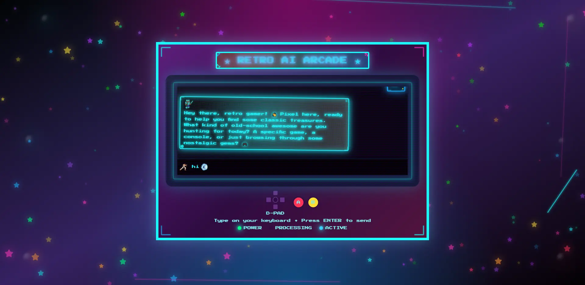 RetroAI AI Chat Interface Arcade 2