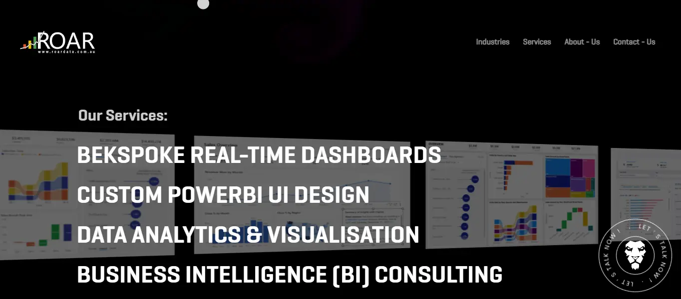 Roar Data IT Services Website Layout