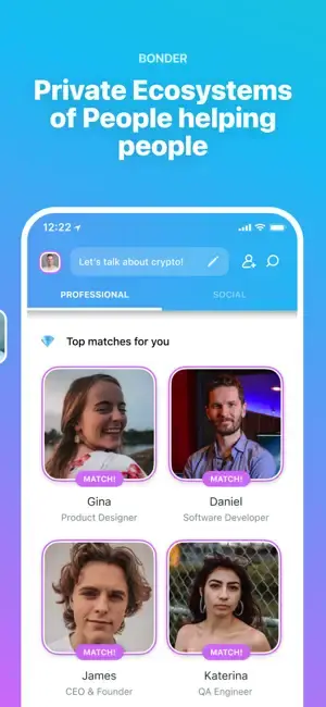 Bonder Mobile App UI UX Design 2